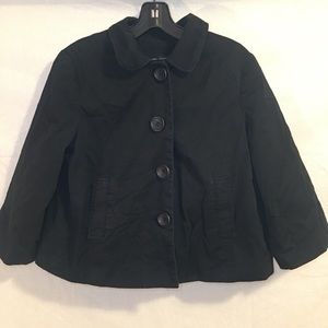 New York & Co Cropped 3/4 Sleeve Jacket Med Black